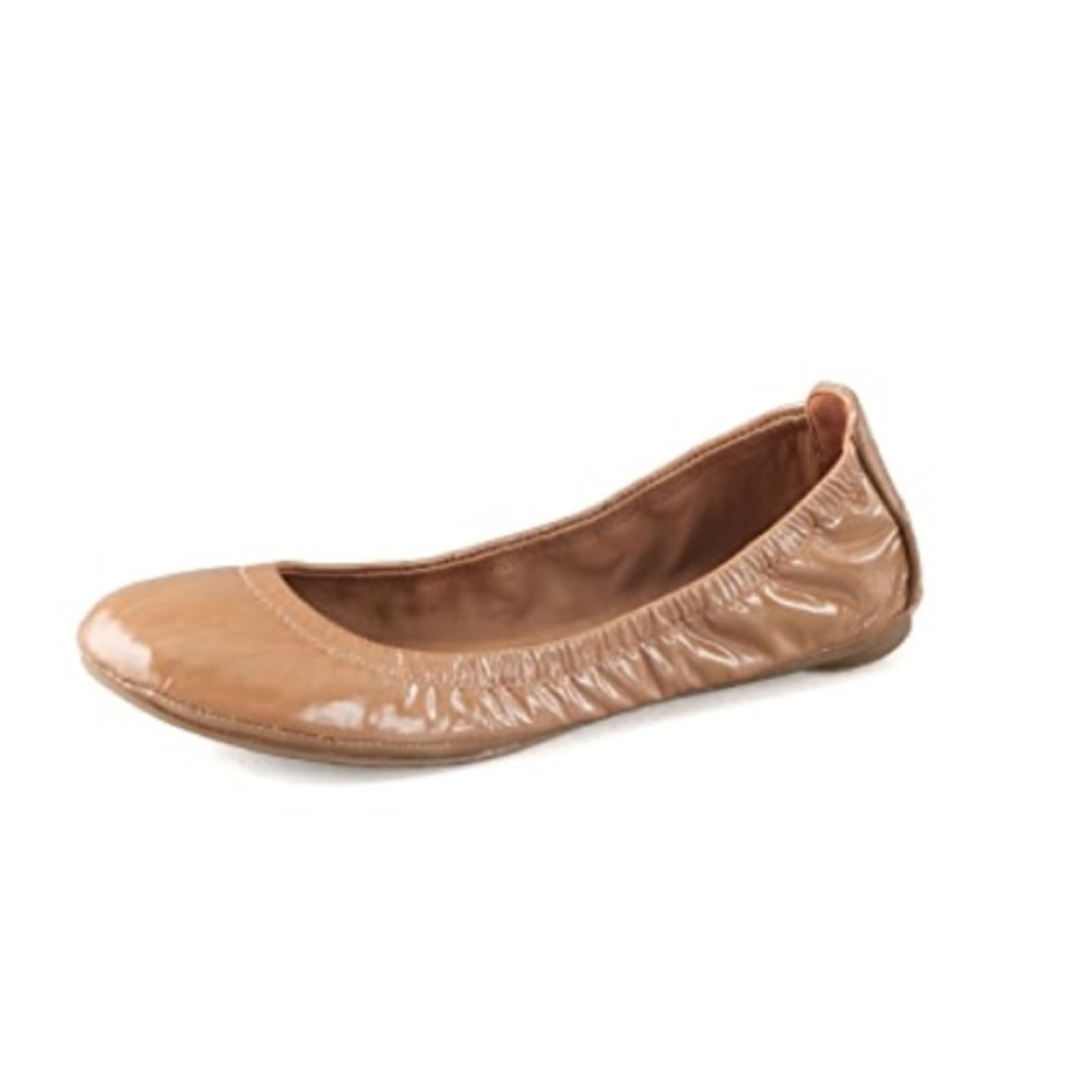 Tory Burch Royal Tan Patent Eddie Flats